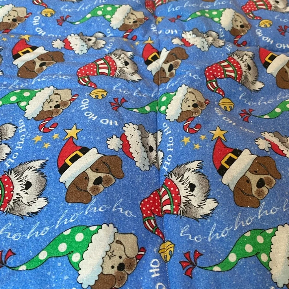 Christmas Festive Blue Dog Blanket